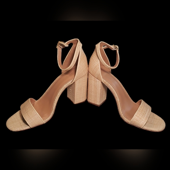 J. Crew Shoes Jcrew Womens Raffia Block Heel Sandals Size 8 Poshmark